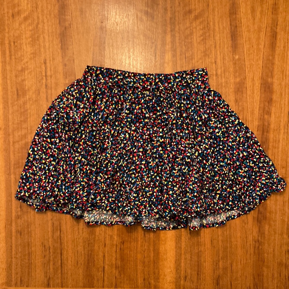 Disney Black Confetti Mini Skirt Girls M